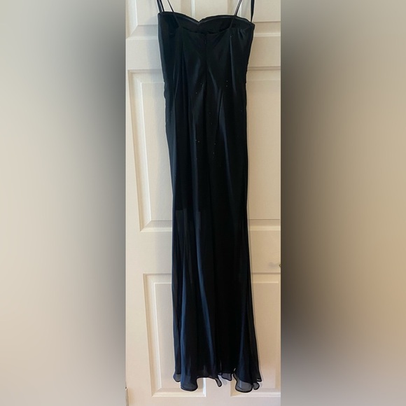 Aidan Mattox Black Strapless Gown - Picture 2 of 6